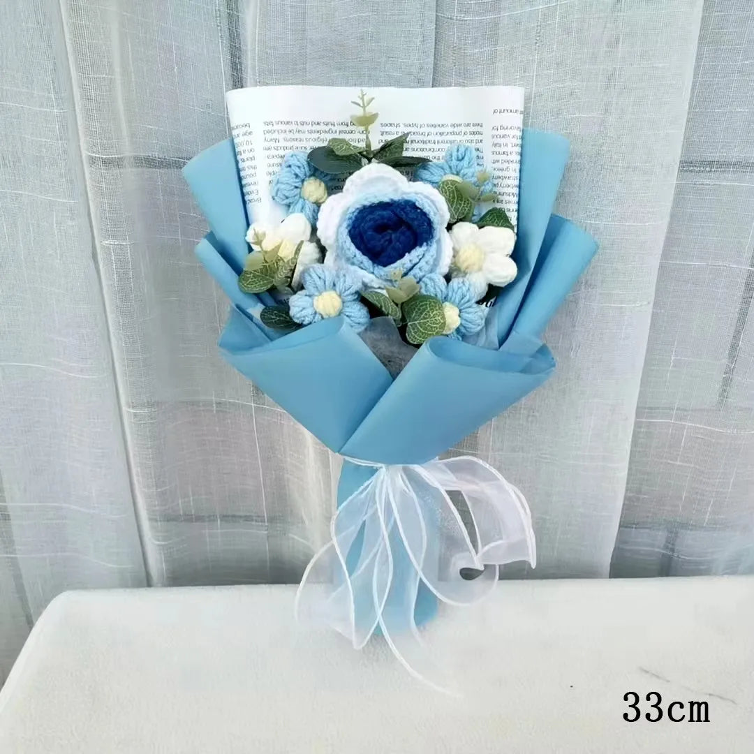 Bouquet de Roses & Œillets au Crochet