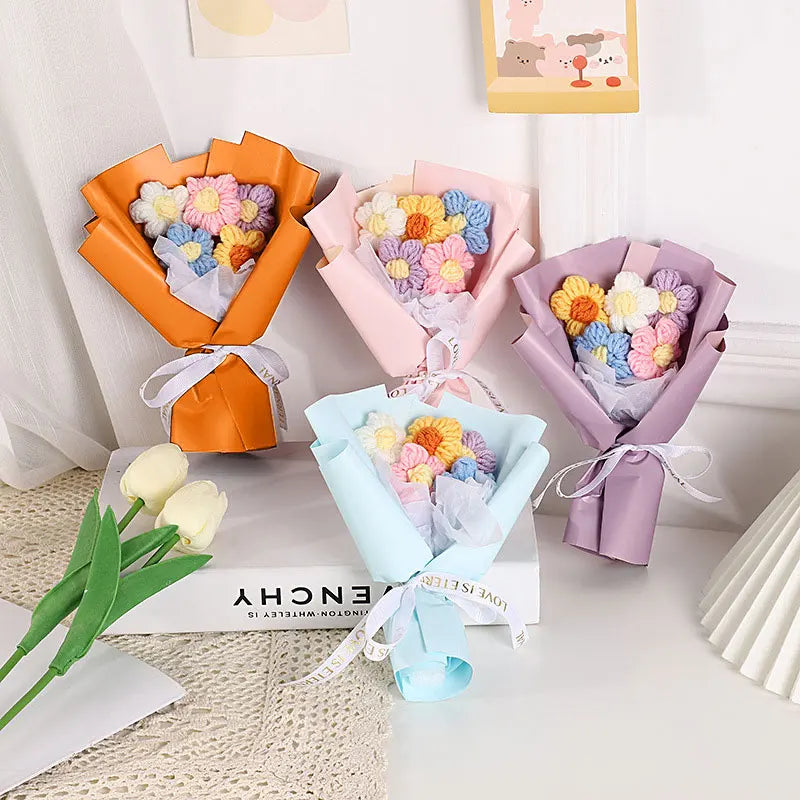 Mini Bouquet Kawaii au Crochet
