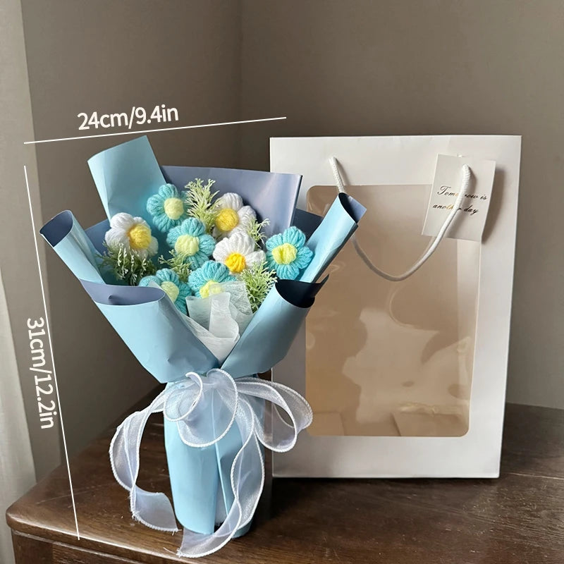 Bouquet de Fleurs Pompons au Crochet