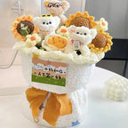 Bouquet de Tournesols au Crochet en Sac Cadeau