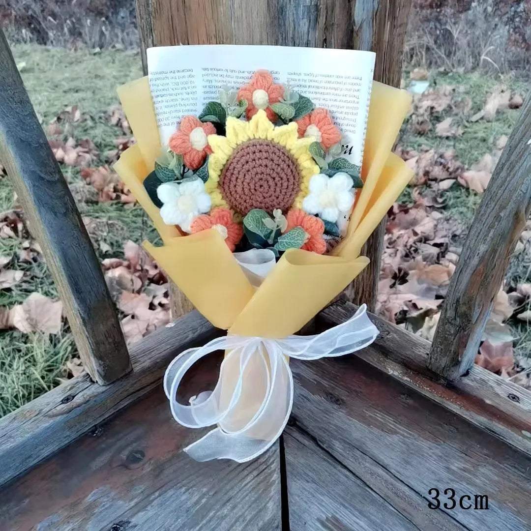 Bouquet de Roses & Œillets au Crochet