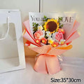 Bouquet de Tournesols au Crochet en Sac Cadeau