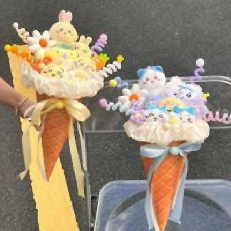 Bouquet Cornet de Glace Kawaii – Petites Peluches