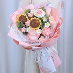 Bouquet de Roses & Œillets au Crochet