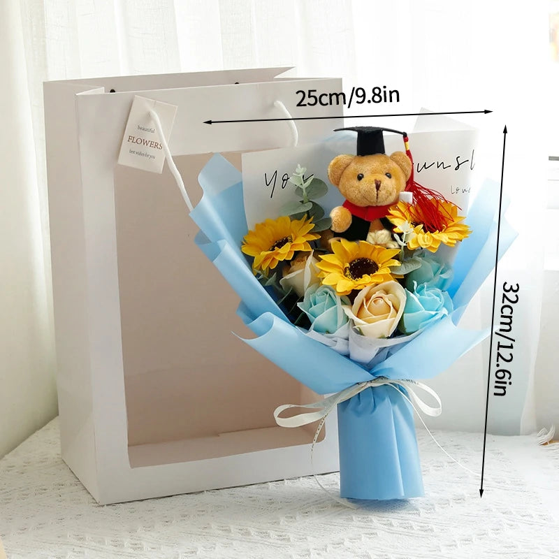 Bouquet de Tournesols au Crochet avec Guirlande Lumineuse