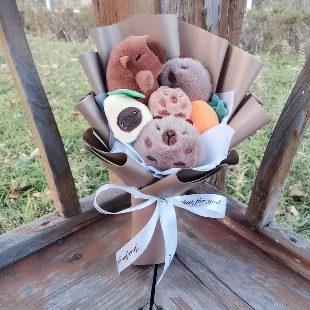 Bouquet de peluches capybara kawaii - vue 4